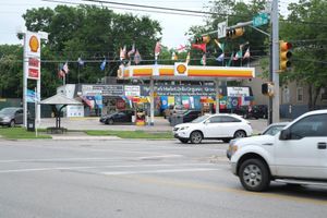 Cars and Gas station